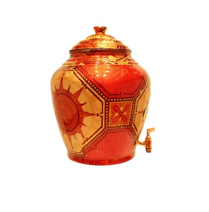 Pot à eau en cuivre brillant poli vente chaude 100% pot d'eau en cuivre imprimé en émail multi-usages naturel - Product Image 1