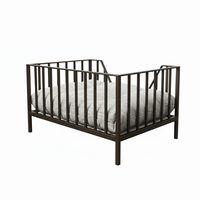 Lit pour animaux de compagnie écologique à cadre en métal en bois massif avec revêtement en poudre Design moderne classique 24x24x11 pouces