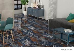 Carreaux de sol en porcelaine 600x1200 60x120 émaillés très brillants carreaux de salon de villa de luxe moderne antibactérien antidérapant corps complet - Product Image 2