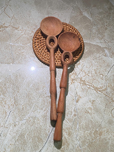 Ensemble cuillère et bol en bois du Vietnam, fabriqué à la main, en bois naturel durable, pour la vente en gros - Product Image 4