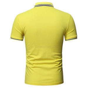 Camiseta Polo de talla grande para hombre, diseño ajustado de secado rápido con patrón de estampado sólido ligero en tela de punto de bambú, novedad - Product Image 2