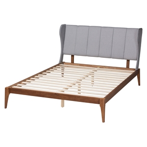 Base de Cama Moderna Hecha de Madera de Teca Sólida con Cabecera Tapizada para Uso en Dormitorios Interiores - Product Image 3
