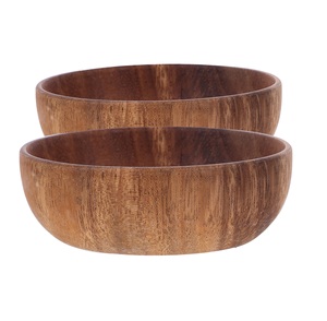 Factory Price Eco-Friendly Wood Kitchenware <b>Bowls</b> <b>Large</b> Medium Small Sizes Serving Wooden Fruits <b>Salad</b> <b>Bowl</b>. - Product Image 1