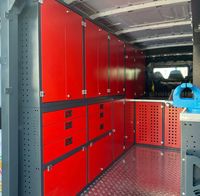 Systèmes de rangement modulaires en métal de haute qualité pour fourgonnettes, armoires à outils à 6 tiroirs, structure démontable, marque Detaily
