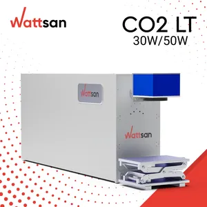 WATTSAN CO2 LT 40W 60W फाइबर/CO2 लेजर मार्किंग मशीन 1610x360x680 मिमी 100x100