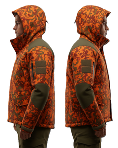 Orange Solid <b>Winter</b> Casual Embroidered Hunting <b>Jacket</b> OEM Service <b>Waterproof</b> Windproof Features Exceptional Visibility All - Product Image 1