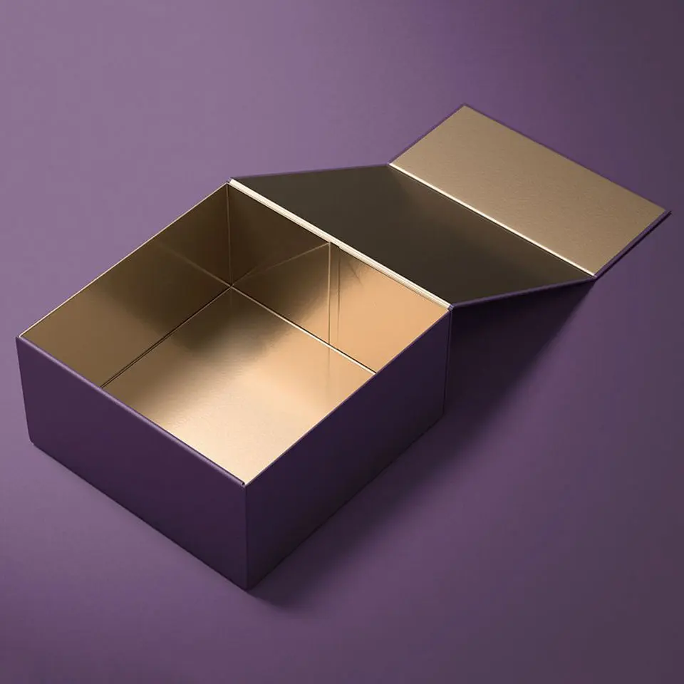 Caixa magnética de papelão reciclável de tamanho personalizado, caixa magnética rígida para presente, caixa magnética dobrável de luxo com tampa magnética