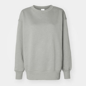 Custom Logo <b>Women</b> <b>Fleece</b> <b>Top</b> Casual Long Sleeve Cotton Heavy Sweatshirt <b>For</b> Low MOQ Orders - Product Image 5