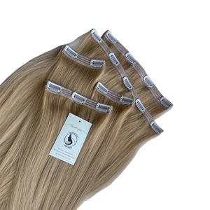 Extensiones de cabello humano Remy de alta calidad, Clip Invisible sin costuras, 100% cabello humano, venta al por mayor de fábrica - Product Image 1