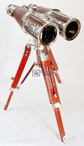 Binocular de latón con Base de trípode Binocular marino Senderismo Camping Regalo de Navidad Telescopio Binocular - Product Image 4