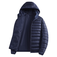 Dernier modèle de blouson d'aviateur à col montant veste en duvet personnalisée pour hommes manteau épais vêtements d'extérieur chauds pour l'hiver veste bouffante