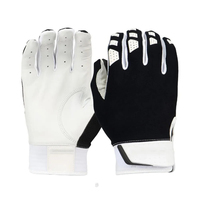 Gants de frappe en cuir respirant avec fermeture auto-agrippante pour le baseball – Équipement d'entraînement léger