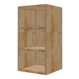 ตู้ครัวไม้จริงดีไซน์ทันสมัย ระบบเปิดกว้าง 40 ซม. 3 ชั้น แผ่น MDF-TBT011 - Product Image 2