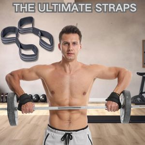 Correas de Levantamiento de Pesas de Neopreno con Forma de Figura 8, Gruesas, Antideslizantes, Ajustables para Entrenamiento de Fuerza y Peso Muerto, para Hombres y Mujeres - Product Image 1