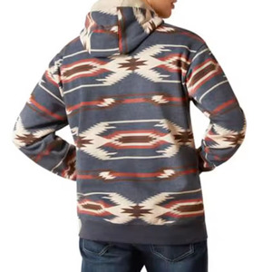 Sweat à capuche zippé surdimensionné en coton pour hommes, respirant, décontracté, avec impression personnalisée et fermetures éclair bon marché, vente en gros - Product Image 5