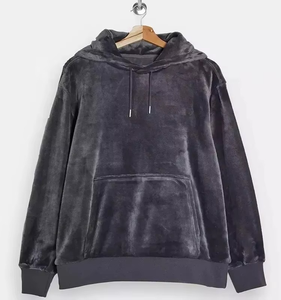 Sudadera con capucha de terciopelo OEM Factory Heavy Weight Sudaderas con capucha de terciopelo de alta calidad para hombres Sudadera con capucha de invierno - Product Image 2