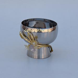 Tazón para Servir Multifuncional Personalizado de Acero Inoxidable Hecho a Mano y Ecológico para Uso en el Hogar y Hoteles, Apto para Horno, para Frutos Secos y Frutas - Product Image 1