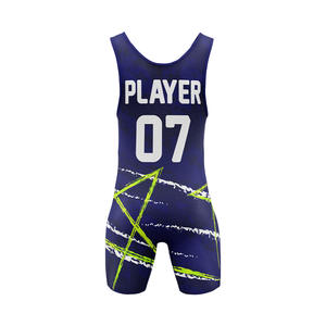 Singlet de Lucha Personalizable por Sublimación para Hombre con Tirantes Ajustables y Cierre de Tirón, Singlet con Logotipo de Equipo Personalizado - Product Image 3