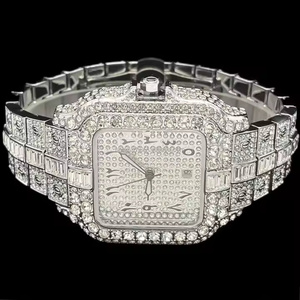 Montre de luxe pour homme, boîtier en alliage, style antique, quartz, montre professionnelle de cérémonie, diamants moissanite, précision - Product Image 4