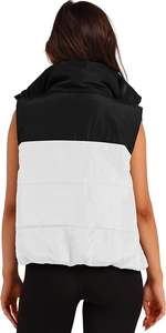 เสื้อกั๊กขนเป็ดแบบสั้นน้ำหนักเบาของผู้หญิงมีซิปปิด2025ฤดูหนาวคอตั้งระบายอากาศมีกระเป๋าด้านในทำจากผ้าฝ้าย - Product Image 3