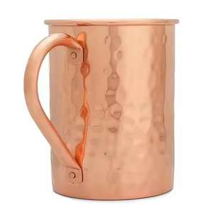 Mug en cuivre martelé Moscow Mule, gobelet en métal de qualité supérieure pour bar et restaurant au meilleur prix - Product Image 2