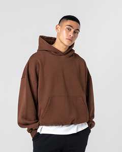 Sudadera con Capucha Unisex Extra Grande 100% Algodón para Invierno |   Sudadera Holgada Lisa con Estampado Personalizado - Product Image 4