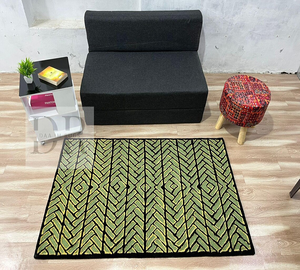 100% laine touffeté à la main concepteur grande surface tapis vert boucle coupe Pile Style de luxe moderne pour la maison chambre salon sol personnalisé - Product Image 1