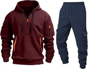 <b>Men's</b> Top Quality Tracksuits Casual <b>Sweat</b> Track <b>Suits</b> Quarter Zip Pieces <b>Sweat</b> <b>suits</b> Long Sleeve Jogging - Product Image 4