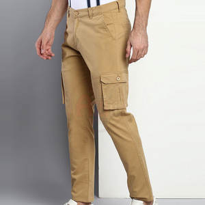 Pantalones Cargo de marca privada para hombre a la venta pantalones Cargo de color liso para hombre Pantalones Cargo con múltiples bolsillos - Product Image 1