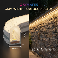 0408 ukuran MINI 4*8mm STRIP lampu LED Neon 24V 50M putih dapat diredupkan IP67 lampu Strip silikon tahan air lampu gantung dinding