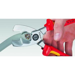 กรรไกรตัดสายเคเบิล Knipex ผ่านการทดสอบมาตรฐาน VDE พร้อมด้ามจับเคลือบโครเมียมสองชั้นและฉนวนหุ้ม - Product Image 2
