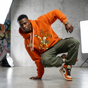 Sweat à capuche Cyberpunk DJ Owl en molleton 100% coton épais pour homme, streetwear, imprimé numérique graphique hibou <span class=keywords><strong>techno</strong></span>, coupe oversize et carrée - Product Image 2