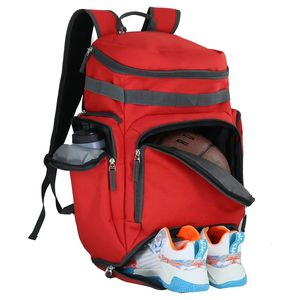 Mochila de poliéster Oxford impermeable y duradera para equipo de baloncesto de club deportivo, con compartimento para zapatillas y secciones organizadas para el balón. - Product Image 2