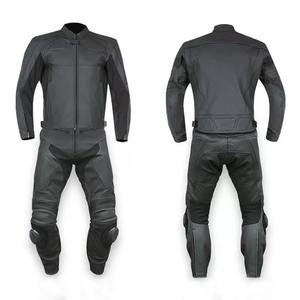 Combinaison de course en cuir respirante personnalisée pour moto, haut de gamme, coupe-vent, imperméable, vêtements de course automobile imprimés - Product Image 1