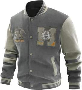 Chaqueta universitaria bordada personalizada para hombre Chaqueta con letras de lana de primera calidad OEM Etiqueta privada al por mayor para marcas Escuelas y equipos - Product Image 2