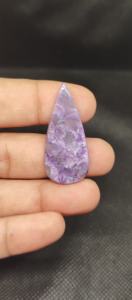 Cabujón de Charoita Natural Pulido, Gema Suelta Marrón para Joyería - Product Image 4