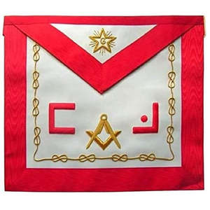 Tablier maçonnique pour maîtres maçons et collier en chaîne maçonnique argentée, régalia maçonnique, tablier de loge bleue - Product Image 2