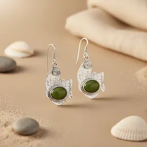 ต่างหูเงินแท้ 925 ชุบทอง รูปทรงหยดน้ำ ประดับมุก เพชร ไพลิน และโทแพซ สำหรับงานแต่งงานและงานปาร์ตี้ - Product Image 2