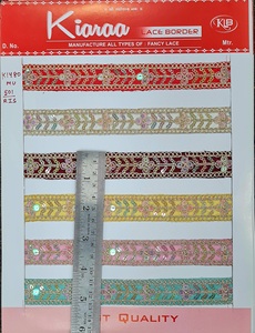 Sang trọng 9 mét đa màu bướm <span class=keywords><strong>Net</strong></span> thêu ren biên giới làm bằng tay lãng mạn ưa thích thêu đơn giản truyền thống - Product Image 2