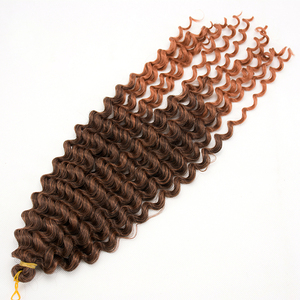 Ciocche di Capelli Ondulati Profondi 20 Pollici, Estensioni di Capelli Super Lunghi, Trecce Ondulate Profonde, Capelli Sintetici per Uncinetto - Product Image 4