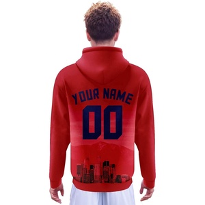 Sweat à capuche de baseball personnalisé sweat-shirt sublimé nom personnalisé conception solide XS-XL taille tricoté pour hommes femmes jeunes pour l'automne - Product Image 4