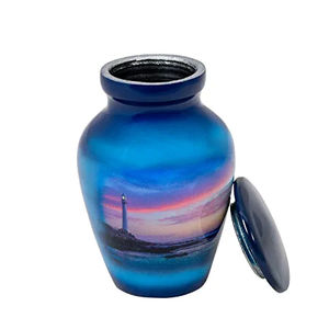 Design d'urnes à jetons à thème coloré avec une urne de crémation en métal personnalisée, meilleurs produits funérailles pour les cendres humaines, Mini fournitures de vente en gros - Product Image 5