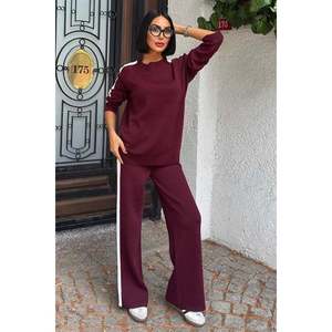 Conjunto de Punto Casual y Cómodo con Bordes a Rayas 10217 - Product Image 4