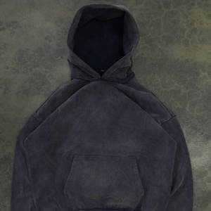 Vintage Sun Faded Distressed 100% Cotton French Terry <b>Hoodie</b> <b>Men</b> Drop Shoulder 500gsm Acid Washed Cropped Retro Print Pattern - Product Image 4