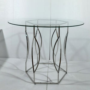 Centre de table fer verre clair matériel Style moderne salon forme d'arbre article couleur or 20x20x30 pouces - Product Image 2