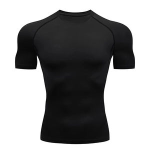 Vente en gros T-shirt de gym surdimensionné pour hommes en polyester personnalisé évacuation de l'humidité entraînement fitness vêtements de musculation - Product Image 6