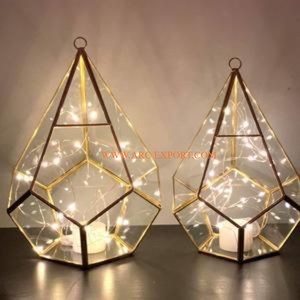 Juego de 3 centros de mesa de iluminación chapados en oro de Metal, diferentes tamaños, hogar, cafetería y centros turísticos, centro de mesa decorativo hecho a mano - Product Image 2