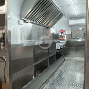 Remorque alimentaire mobile en acier inoxydable pour la vente de snacks, entièrement équipée avec cuisine extérieure et homologation DOT - Product Image 4