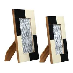 Natural finish wood resin <b>photo</b> <b>frame</b> brings artistic flair to living spaces modern home decor statement accent piece - Product Image 3