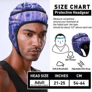 Casco de fútbol acolchado, protector suave de espuma Eva, ajustable - Product Image 5